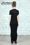 Marc le bihan shoulder strap tight short sleeve long skirt 2863 black